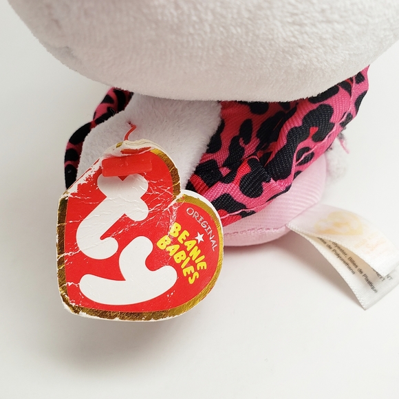 Ty Sanrio Hello Kitty Pink Glasses with Pink & Black Leopard Print Outfit Plush - Picture 5 of 10